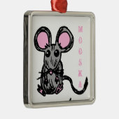 Niedliche Mooska Mouse Ornament Aus Metall (Rechts)