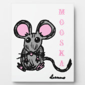 Niedliche Mooska Mouse Plaque Fotoplatte (Vorderseite)