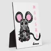 Niedliche Mooska Mouse Plaque Fotoplatte (Seite)