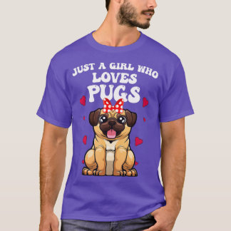 Niedliche Mops-Designs für weibliche Haustiere Hun T-Shirt
