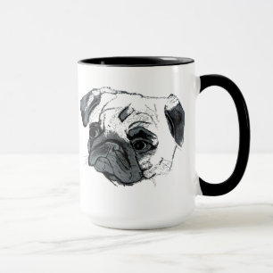 Niedliche Mops-Kaffee-Tasse Tasse