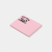 Niedliche Mops Mama Welpen Hund Cartoon Welpen Hun Post-it Klebezettel (angewinkelt)