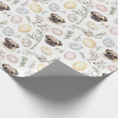 Niedliche Mops schmücken Mops Geschenkpapier (Ecke)