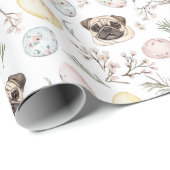 Niedliche Mops schmücken Mops Geschenkpapier (Rolleneckpunkt)