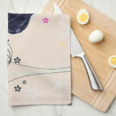 Niedliche Mops-u. Blumen-Küchen-Tücher Küchentuch (Viertel Falte)