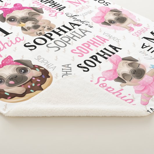 Niedliche Möpsen für Collage Name Sherpadecke (3/4)