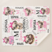 Niedliche Möpsen für Collage Name Sherpadecke (Vorderseite (Horizontal))