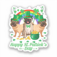 Niedliche Möpsen Happy St. Patrick's Day