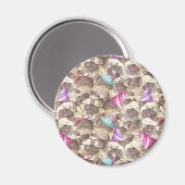 Niedliche Möpsen Magnet (Vorderseite/Rückseite)