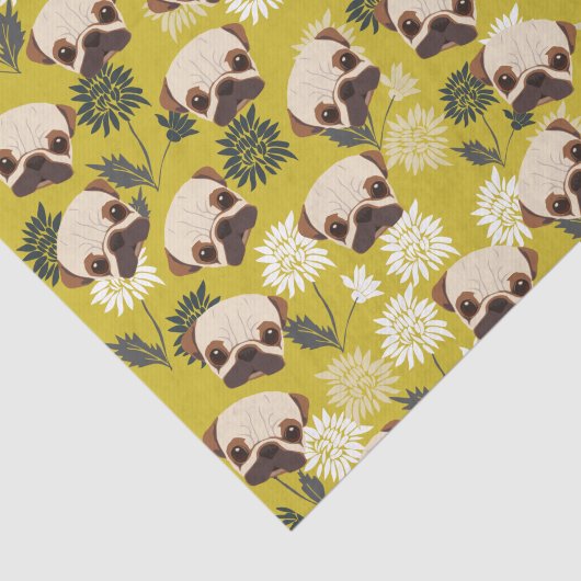 Niedliche Möpsen - Papierpapier Seidenpapier (Ausschnitt)