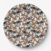 Niedliche Möpsen Pappteller (Vorderseite)