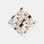 Niedliche Möpsen Serviette (Ecke)