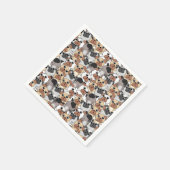 Niedliche Möpsen Serviette (Ecke)