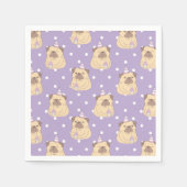 Niedliche Möpsen Serviette (Vorderseite)