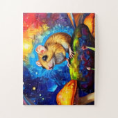 Niedliche Mosaikfeldmäuse Vivid farbiges Puzzle (Vertikal)