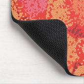 Niedliche Mosaikherzen im Hintergrund Mousepad (Ecke)