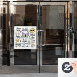 Niedliche Motivierend Zitate und glückliche Zeiche Fensteraufkleber