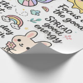 Niedliche Motivierend Zitate und glückliche Zeiche Geschenkpapier (Ecke)