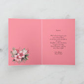 Niedliche Mouse Pink-Tochter Weihnachtskarte Dankeskarte (Innenseite)