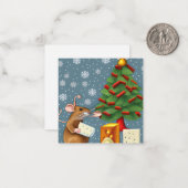 Niedliche Mouse zu Weihnachten Mitteilungskarte (Vorderseite/Rückseite Beispiel)