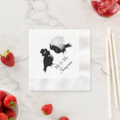 Niedliche Mr. and Mr. Love Birds Bride and Groom Serviette (Beispiel)