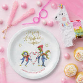 Niedliche Mr. and Mrs. Penguins Frohe Weihnachtssc Pappteller (Party)