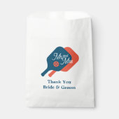 Niedliche Mr. & Mrs. pickleball Themenbeutel Gastg Geschenktütchen (Vorderseite)