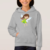 Niedliche Mühle, braune Haare, magische Fairy, Wal Hoodie (Vorderseite)
