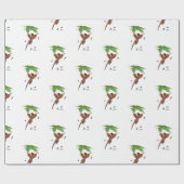 Niedliche Mühle mit braunem Wingerpapier Geschenkpapier (Flach)