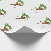 Niedliche Mühle mit braunem Wingerpapier Geschenkpapier (Ecke)