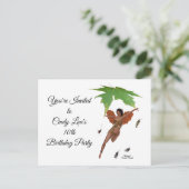 Niedliche Mühle mit braunen Flügeln Einladung Post Postkarte (Stehend Vorderseite)