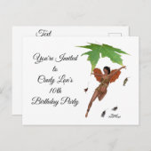 Niedliche Mühle mit braunen Flügeln Einladung Post Postkarte (Vorne/Hinten)