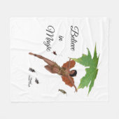 Niedliche Mühle mit braunen Flügeln Fleece Blanket (Vorderseite (Horizontal))