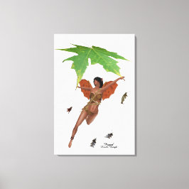 Niedliche Mühle mit braunen Flügeln, gesteppte Lei Leinwanddruck