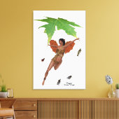 Niedliche Mühle mit braunen Flügeln, gesteppte Lei Leinwanddruck (Insitu (Wohnzimmer))