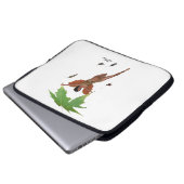 Niedliche Mühle mit braunen Flügeln - Laptop-Sieb Laptopschutzhülle (Vorne Knopf)