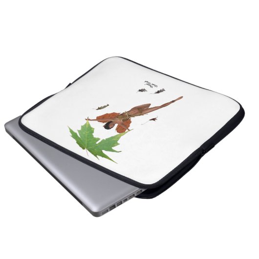 Niedliche Mühle mit braunen Flügeln - Laptop-Sieb Laptopschutzhülle (Vorne Knopf)