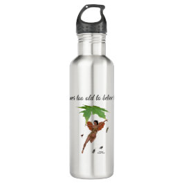 Niedliche Mühle mit braunen Wings Wasserflasche Edelstahlflasche