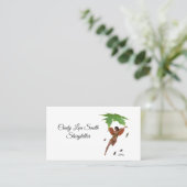 Niedliche Mühle mit brauner Visitenkarte (Stehend Vorderseite)