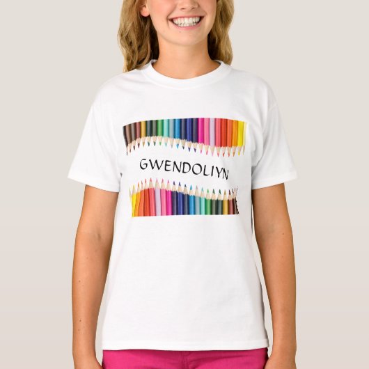 Niedliche Multicolor-Markierungen Personalisiert T-Shirt (Vorderseite)