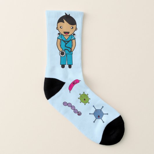 Niedliche Multikulturale Keimkämpfer Socken (Links - Innen)