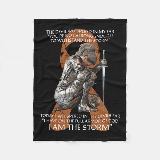 Niedliche Multiple Sklerose Frauen Gaben Orange Aw Fleecedecke (Vorderseite)