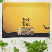 Niedliche Mumie, Frankenstein, Dracula, Werwolf Geschirrtuch (Gefaltet)