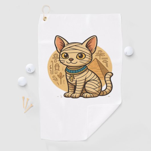 Niedliche Mummy Cat - Altes Ägypten Kunst überdeck Golfhandtuch (Insitu)