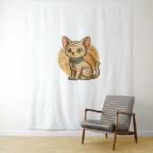 Niedliche Mummy Cat - Altes Ägypten Kunst überdeck Wandteppich (Beispiel)