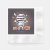 Niedliche Mummy Illustration Halloween Paper Napki Serviette (Vorderseite)