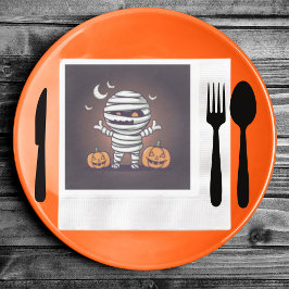 Niedliche Mummy Illustration Halloween Paper Napki Serviette