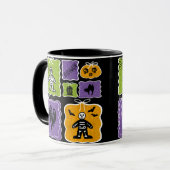 Niedliche Mummy und Skeletton Halloween Tasse (Vorderseite Links)