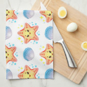 Niedliche Muscheln Geschirrtuch (Viertel Falte)