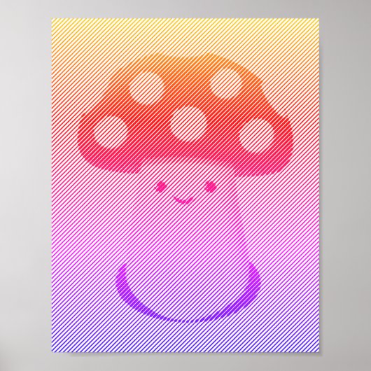 Niedliche Mushroom Art Poster (Vorne)